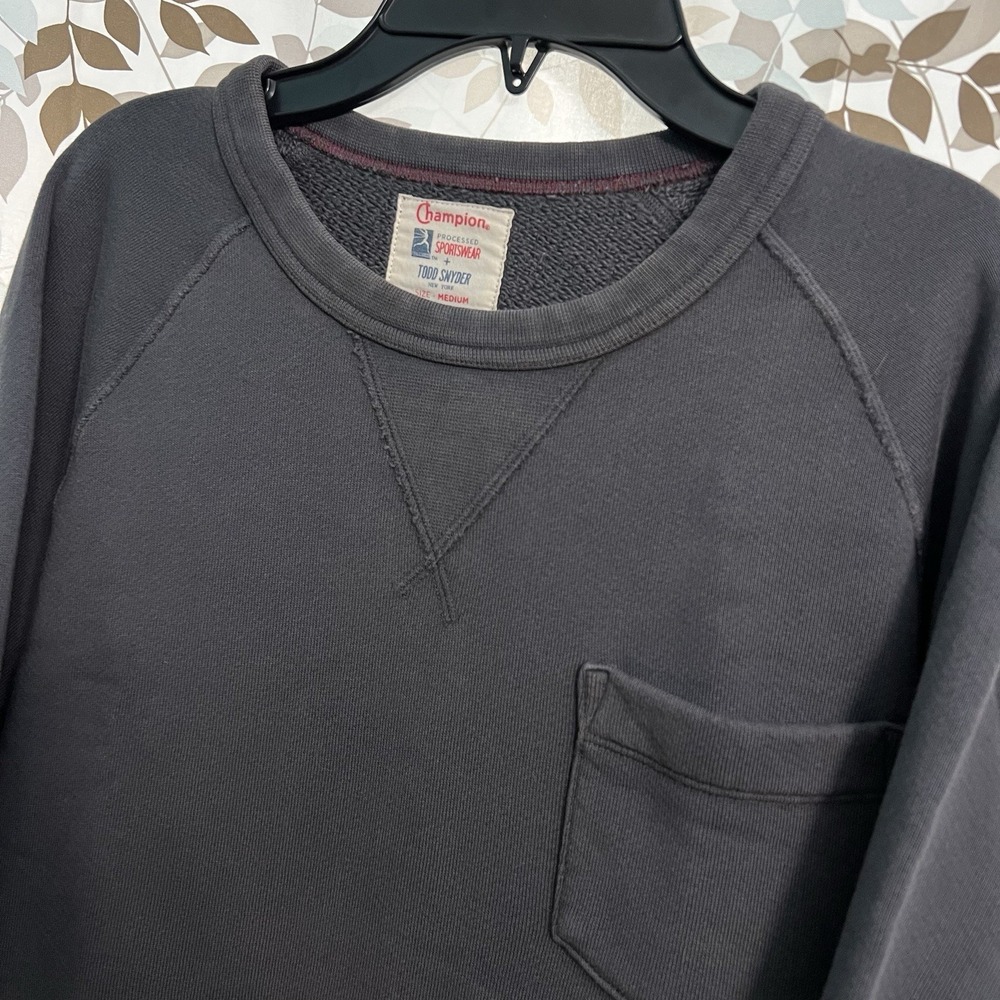 Todd Snyder x Champion Crewneck Sweatshirt Mens Size Medium M Gray Pullover